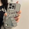 Чехол для iPhone 15 Zhitai Mirror: Совместим с iPhone 14 Pro и Apple 16 Pro Max, имеет дизайн «три в одном» со смайликом.
