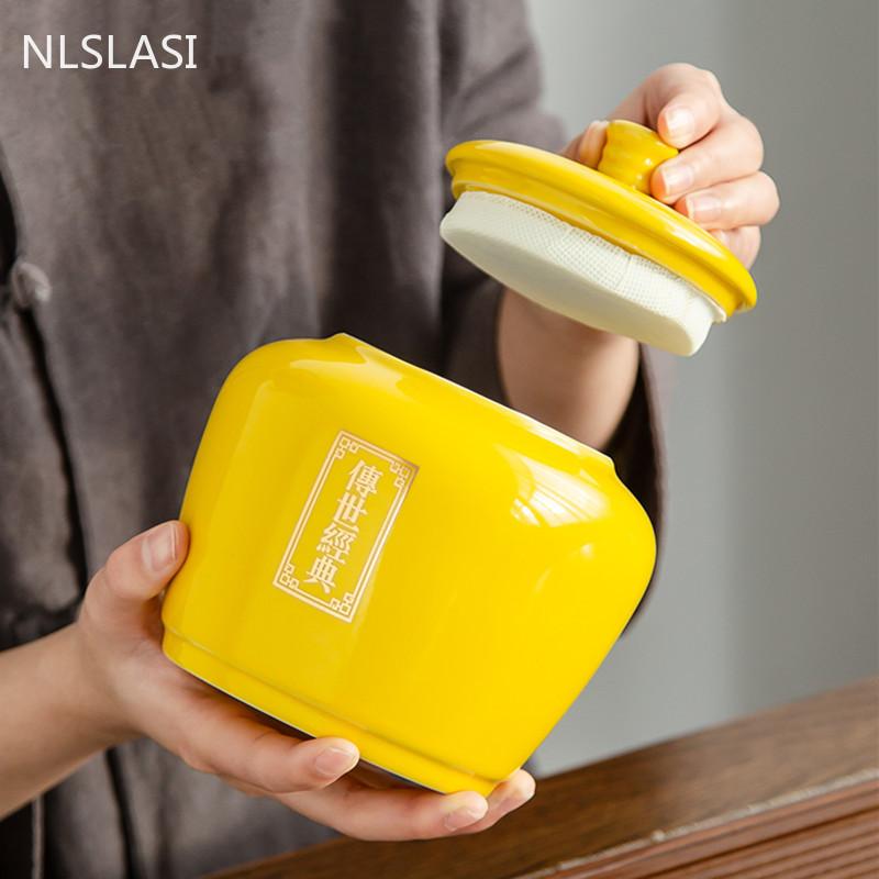 Китайская керамическая чайница, бытовая сухофруктовая закуска, герметичный контейнер для хранения, переносные чайные коробки для путешествий, контейнеры Тегуаньинь