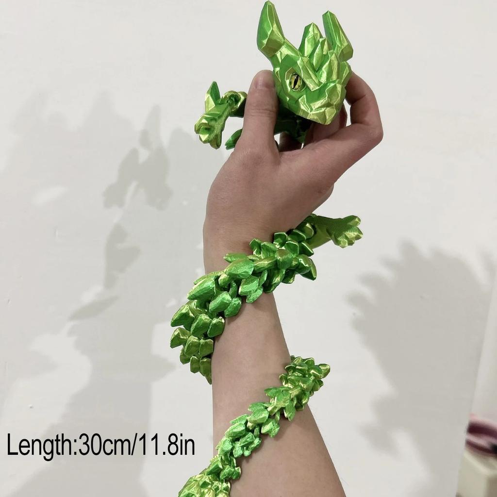 3D-печатный рогатый дракон с подвижными суставами, модель животного-симулятора дракона, игрушка, милая фигурка, украшение, креативное украшение для рабочего стола