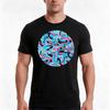 Geo Cats Maze In Pink And Blue Tshirt Summer Casual Cotton Tee Oversized Streetwear Tops Vintage Graphic Print 100 Cotton