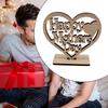 Decoration Table Mother's Day Gift for Mom Love Heart Shaped Decorative Sign Hollow Craft