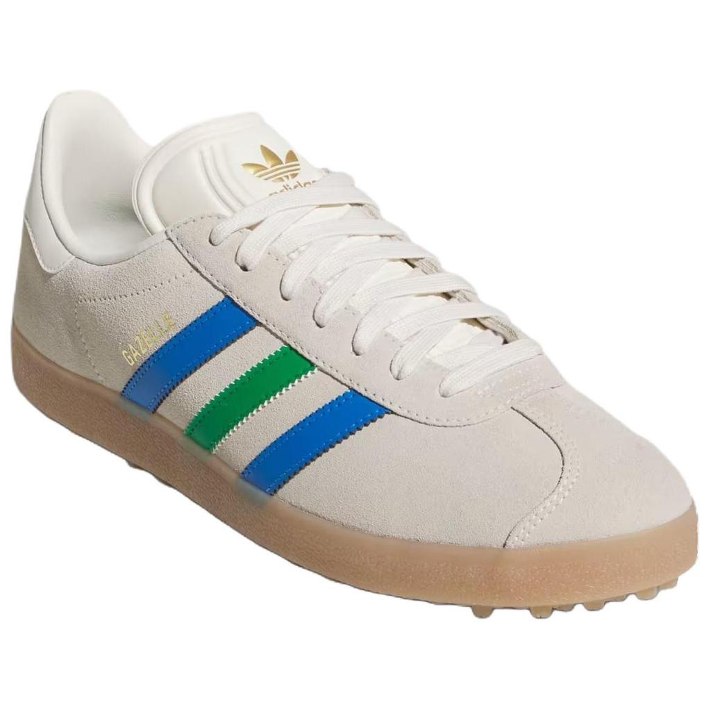 adidas Gazelle Бесшипованные Гольф Меловой Белый Зеленый Синяя Птица Унисекс Кроссовки Кремовый JI4165