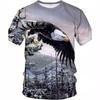 Summer Creative Mexican Eagle Hunting T-shirt Casual Fashion Versatile Comfortable Short Sleeved T-shirt