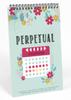 Inkdotpot Floral Perpetual Calendar, Important Dates To Remember- 6x9 Monthly and Daily Wall Hanging Journal for Special Days