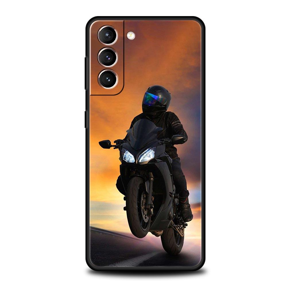 Чехол для телефона для мотоспорта Мотокросс Для Samsung Galaxy S23 S22 S21 Ultra S20 FE 5G S10 S9 S24 Plus S10E Силиконовый корпус
