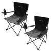 Camping Chair Set of 2 Black [Lightweight/load Capacity 100kg] Outdoor Chair Lounge Chair Folding Leisure Chair Chair Comes with Storage Bag Change