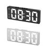 Mirror Display LED Mirror Clock Adjustable Brightness Large Number Digital Alarm Clock USB/Battery Powered Mute Function