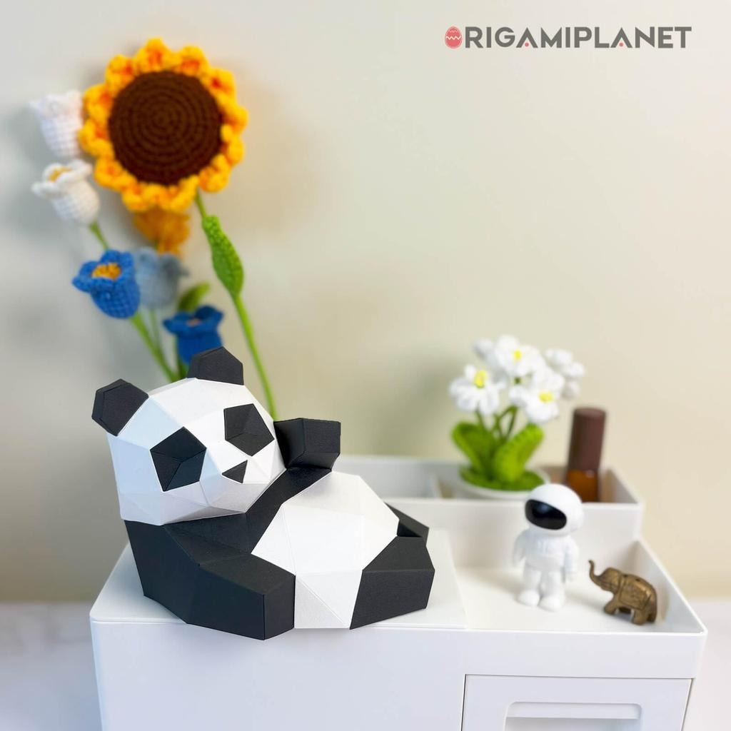 ORIGAMIPLANET 3D Оригами Бумажный Конструктор Панда Fun DIY 3D Модель Панды из Бумаги для Подростков Легкая Ручная Работа Фигурка Животного Скульптура Подарочный Набор для