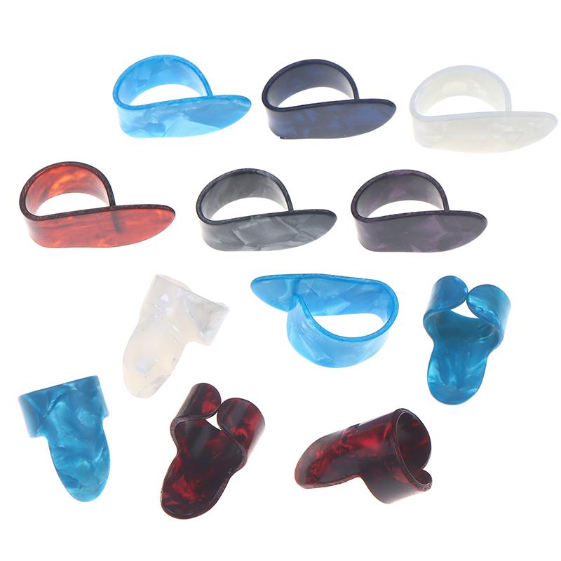 12Pcs Guitar Finger Picks Thumb/Index Sizes Fingerstyle Protector Anti-Slip Design Bass Acoustic/Electric Guitar