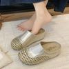 Thick-bottomed Woven Hollow Bag Head Cool Slippers Women's 2025 New Comfortable and Breathable One-pedal Beach Roman Slippers