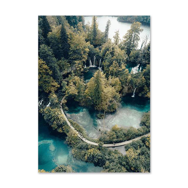 Landscape Canvas Painting Home Decor Nordic Poster Wall Art Pictures for Room Design Printings for Interior Decor No Frame