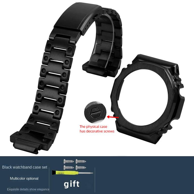 Корпус браслета для часов GA-2100 Мод-комплект для Casio G-SHOCK Farm Oak GA2100 GA2110 GA-B2100 Модифицированная металлическая рамка Ремешок из нержавеющей стали Инструмент