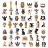 50PCS Ancient Egyptian Pharaoh Stickers Cultural and Creative Exquisite Handbooks Phone Case Laptop Luggage Waterproof