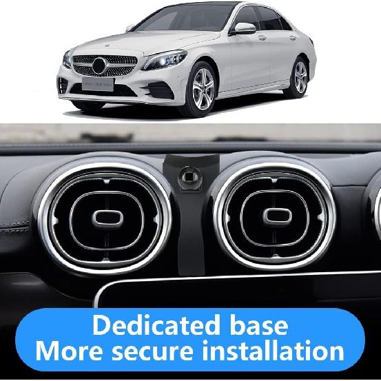 Автомобильный держатель для телефона LUNQIN для Mercedes Benz C Level 2022-2024 C300, GLC-Class 23-24 GLC300 4Matic AMG C 43, большой ремень для мобильного телефона, автомобильный чехол