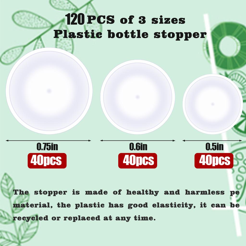 120 шт. заглушек для солонки и перечницы 3/4 дюйма, 1/2 дюйма и 3/5 дюйма из пластика