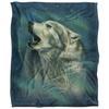 Aurora Silky Howling Wolf Supersoft Blanket