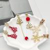 Асимметричные серьги «Снежинка и Рождественская елка» - Элегантные зимние и праздничные висячие серьги-пусеты