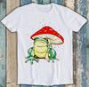 Frog Toad With A Magic Mushroom Umbrella Funny Gift Tee T Shirt M1487