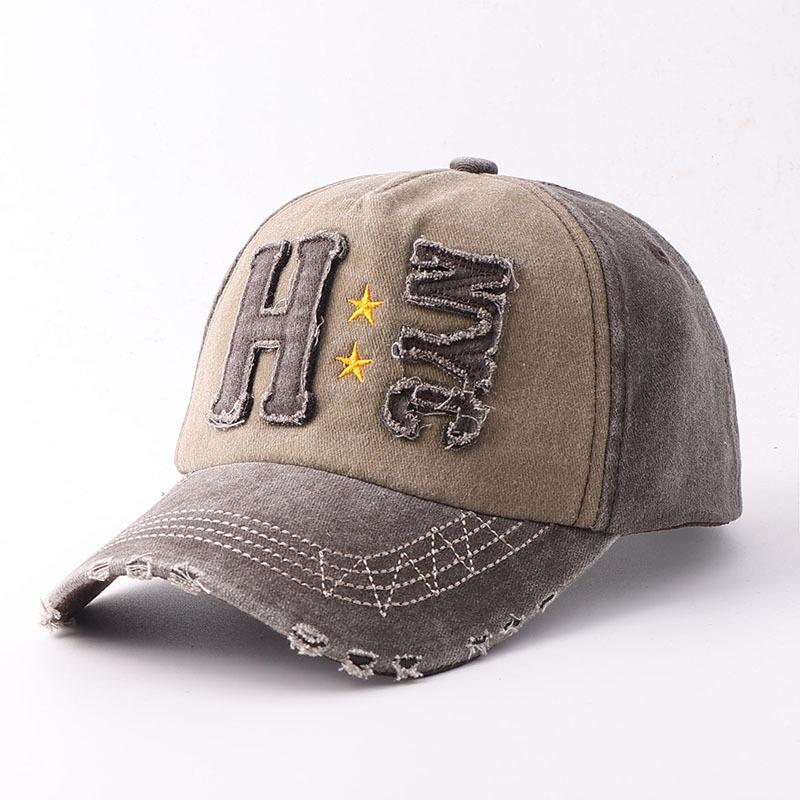Washed Patch Baseball Cap Old Alphabet Street Personality Shade Cap NYC Hat