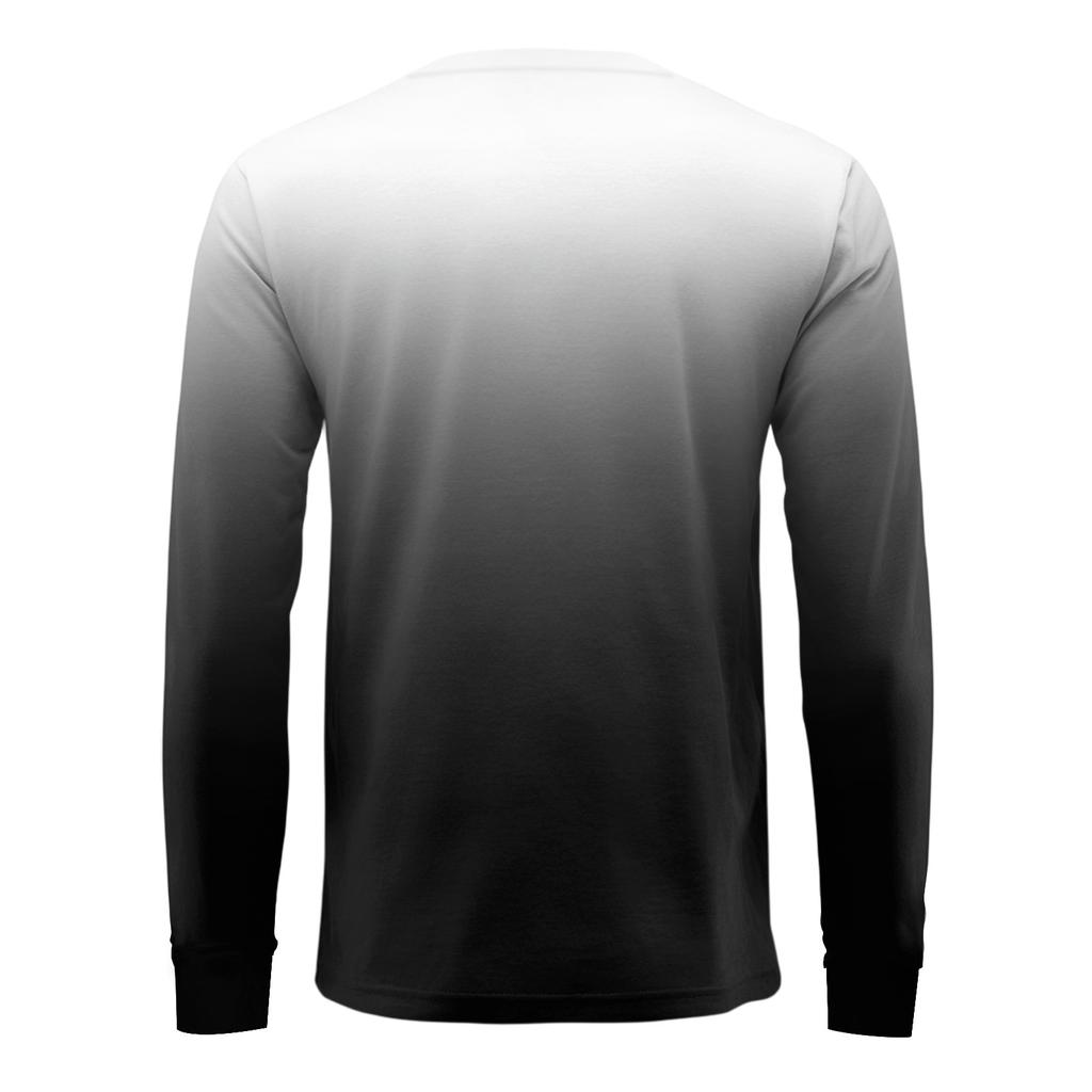 Мужская футболка с V-образным вырезом, повседневная, модная, с принтом, с длинным рукавом