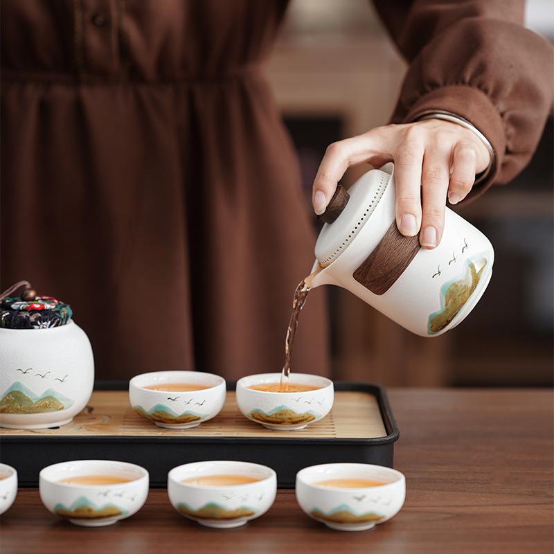 Travel tea set, high-end practical gifts, company annual meeting business activities commemorative gifts