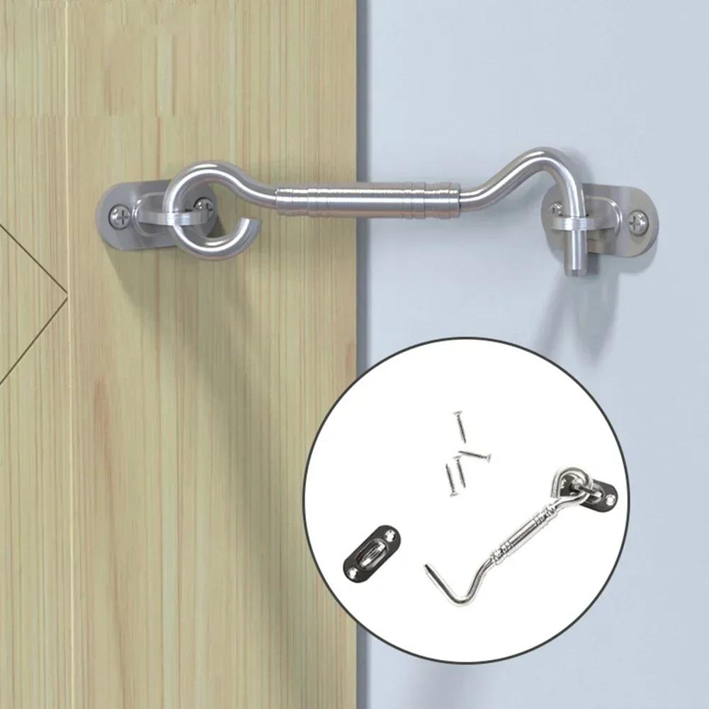 Stainless Steel Cabin Hook Eye Shed Gate Door Latch Holder Window Hook Lock And Eye Latch Lock Shed Gate Lock Hook Hardware