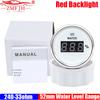 ZMFJH Digital 2"52MM Water Level Gauge for Universal Car Red Backlight Water Tank Meter Indicator 0-190ohm,240-33ohm Marine Boat