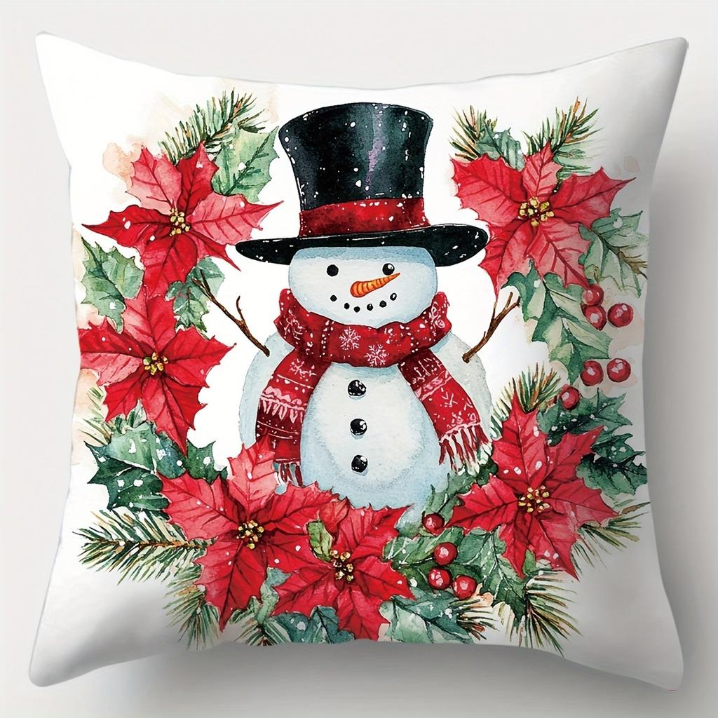 Рождественское украшение наволочка Пряничный снеговик машина Рождественская елка наволочка с принтом наволочка для диванной подушки украшение для дома