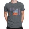 London Landmarks TShirt Famous British Icons Souvenir Cartoon Bus Tower T4901