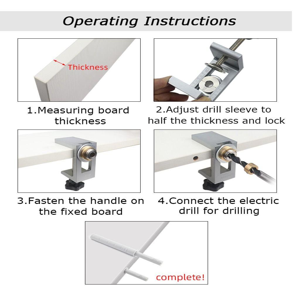 Набор кондукторов для расширения отверстий, эффективное сверление, отбойник для дверцы шкафа, домашняя мастерская