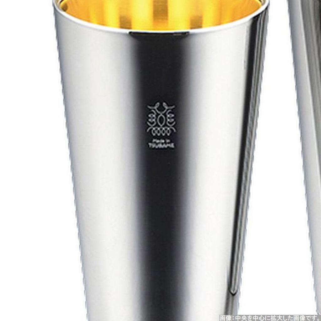 Stainless Set 24K Gold Made in Japan Made in J-kitchens Tumbler, 18/8 Steel, Double-Walled Construction, 2-Piece (Interior Plated), 300ml, (Includes