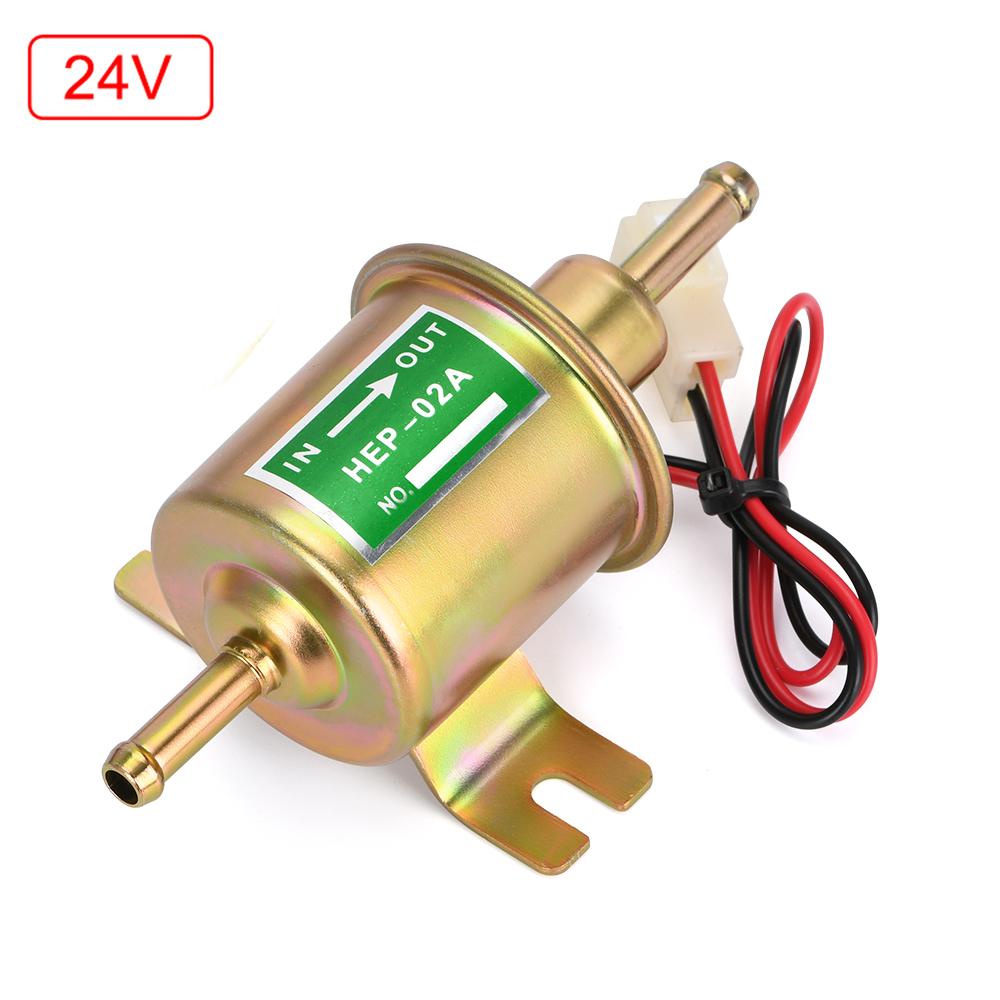 Universal Diesel Petrol Gasoline 12V 24 V Electric Fuel Pump HEP-02A Low Pressure For Most Car Carburetor Motorcycle ATV HEP02A