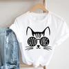 Unisex Cat Face 90s Sweet Pet  Print Tee Top Summer Fashion Tshirt Short Sleeve Lady FeUnisex Clothing Casual Graphic T-shirt