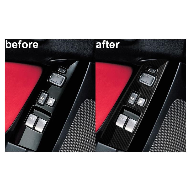 For Mazda RX-8 2004-2008 Carbon Fiber Outlet Windows Control Panel Car Interior Decoration Accessories Panel ABS Sticker
