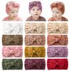 6/12pcs Lovely Cable Knit Baby Bows Headbands for Girls Elastic Knit Turban Hair Bands Soft Nylon Kids Headwear Hair Accessories