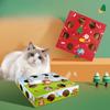 Christmas Electric Pet Whack-a-mole Cat Box To Amuse The Cat Turntable Corrugated Box To Amuse The Cat and Relieve Boredom Interactive Toys