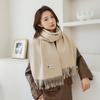 Red Scarf Women's Autumn and Winter High End New Couple Cashmere Wool Scarf Versatile Korean Version Red Scarf