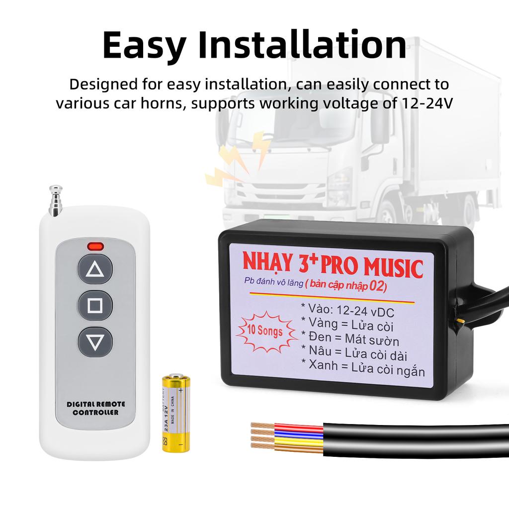 10Sound 3+ Pro Horn Speaker Sound Control Unit с музыкальным электронным рогом 12 В-24 В динамик Sound Wireless Controller Водонепроницаемый