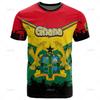 3D Ghana Nationa IndependenceDay Printed T Shirt The Republic-of Ghana Emblem Flag Graphic Tee-shirts For Men Mens Clothing Tops