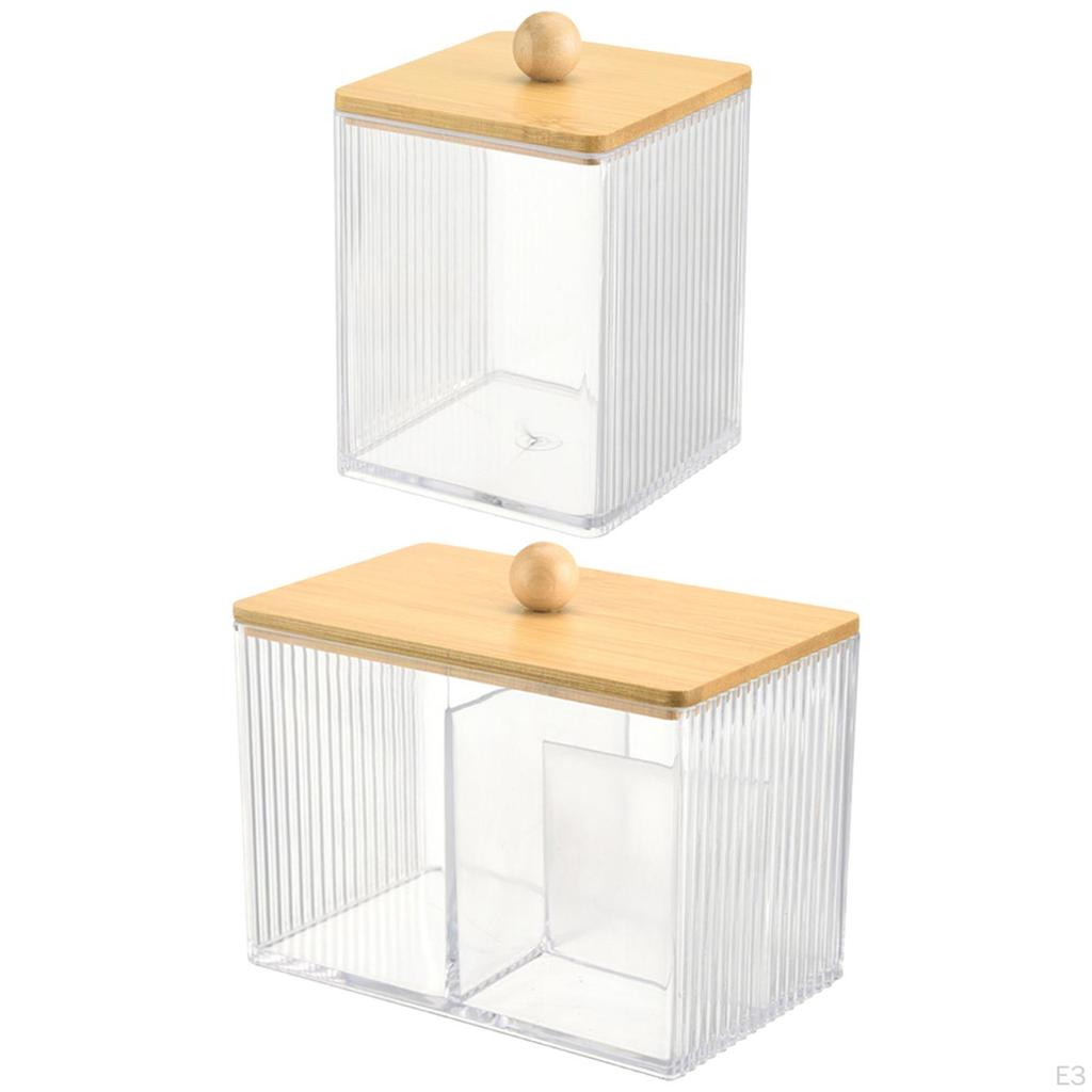 Cotton Pad Container Makeup Swab Ball Holder Jar Dustproof Qtip Dispenser for