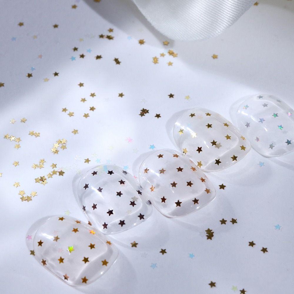 Five-pointed Star Sequins Nail Decorations 6-Grid Nail Charms Nail Art Decorations Nail Salon