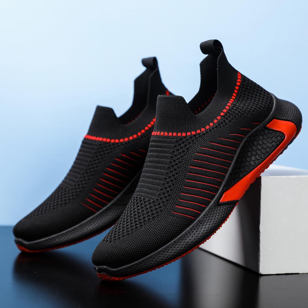 Shoes men's 2025 new Korean version of trendy casual shoes breathable one-pedal lazy shoes large size sports men's shoes
