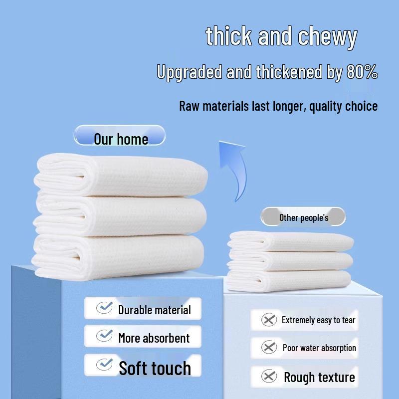 Сжатое одноразовое хлопковое банное полотенце дорожного размера - Утолщенное и увеличенное