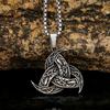 Viking Sun Totem Titanium Steel Men's Necklace - Nordic Retro Stainless Steel Pendant Chain for Women