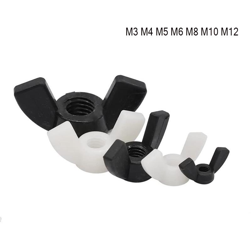 5-25 шт. M3 M4 M5 M6 M8 m10 Нейлон/304 Нержавеющая сталь Гайка с затяжкой вручную Гайка-бабочка Слиток Гайка-барашек Гайки