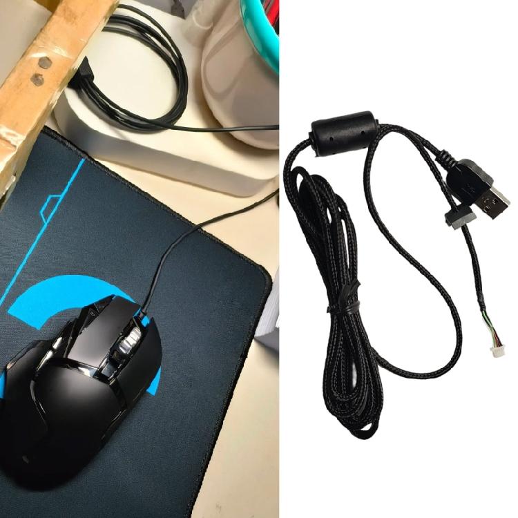 Mouse USB Cable for G502X Wireds Gaming Mouse USB Charging Nylons Braideds Cable Cord