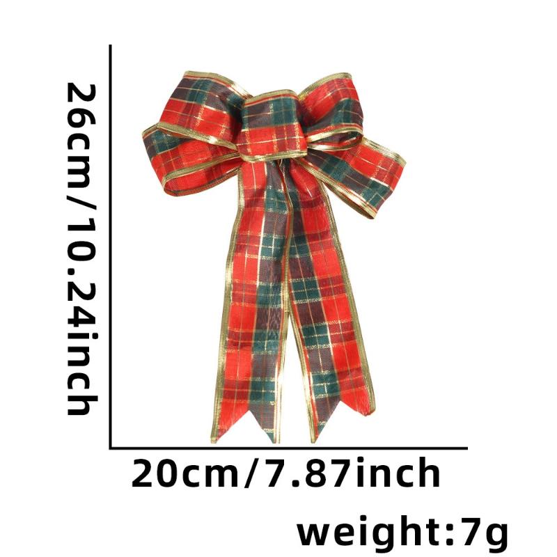 Красные Рождественские Ленты Банты Подвесные Украшения Бант Подарок Украшения для Рождественской Елки Декор для Рождественской Вечеринки Новый Год