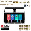 Автомобильное радио на базе Android для Toyota Land Cruiser Prado 150 2017-2019, автомобильный мультимедийный плеер, головное устройство с GPS-навигацией, Wi-Fi, 1 + 16 ГБ
