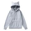 Autumn And Winter Women'S Cat Ear Design Hooded Fleece Sweater Women'S Hoodie Jacket Women