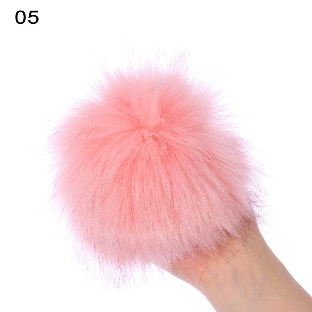 15 см модные шапки-бини с помпоном меховой помпон Skullie вязаная шапка имитация